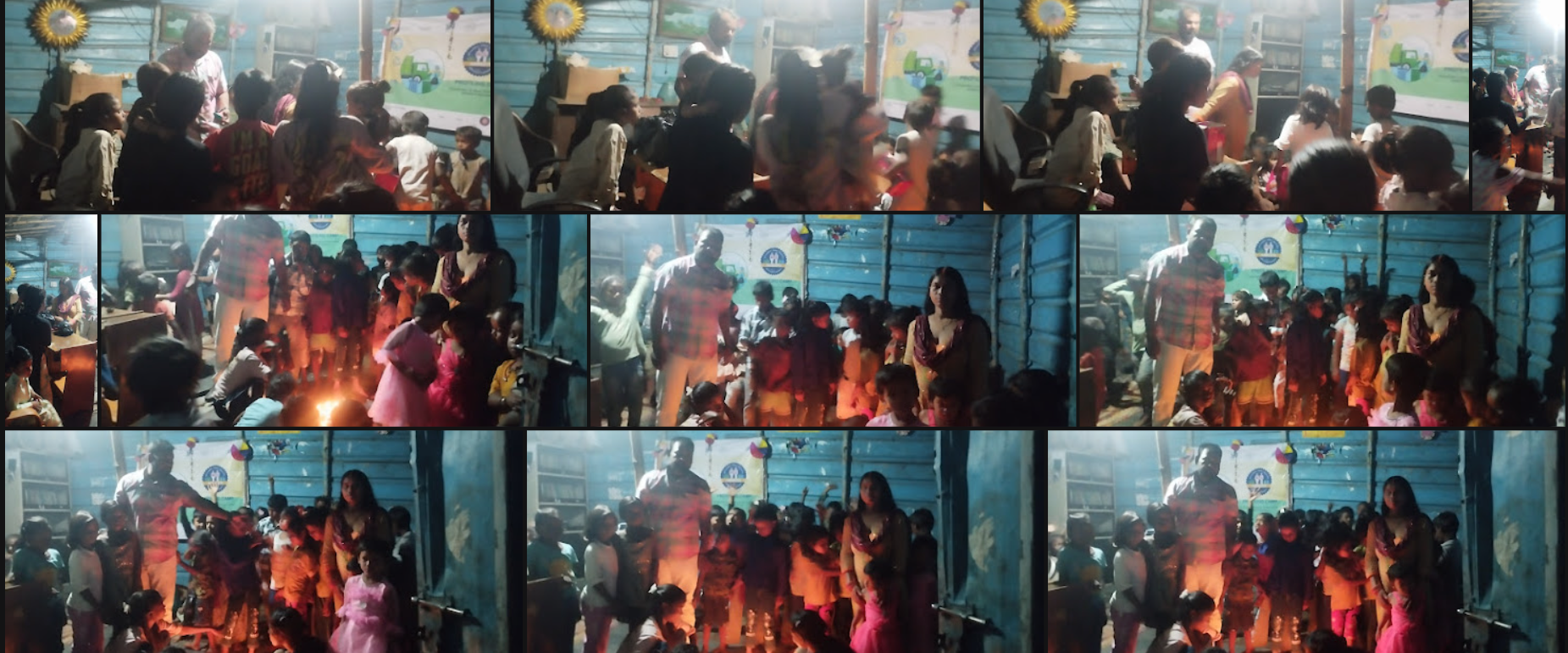 Profiling camp and community gathering collage